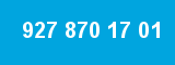 927 870 17 01 927 870 17 01
